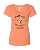 Arbor Lakes Crane EST 1991 Women's V-Neck