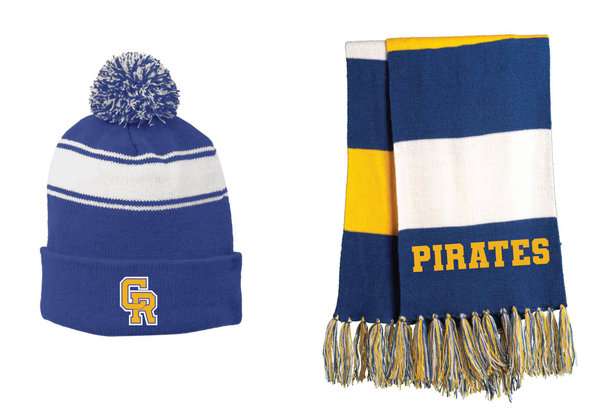 Crystal River High Baseball Beanie and Scarf Combo