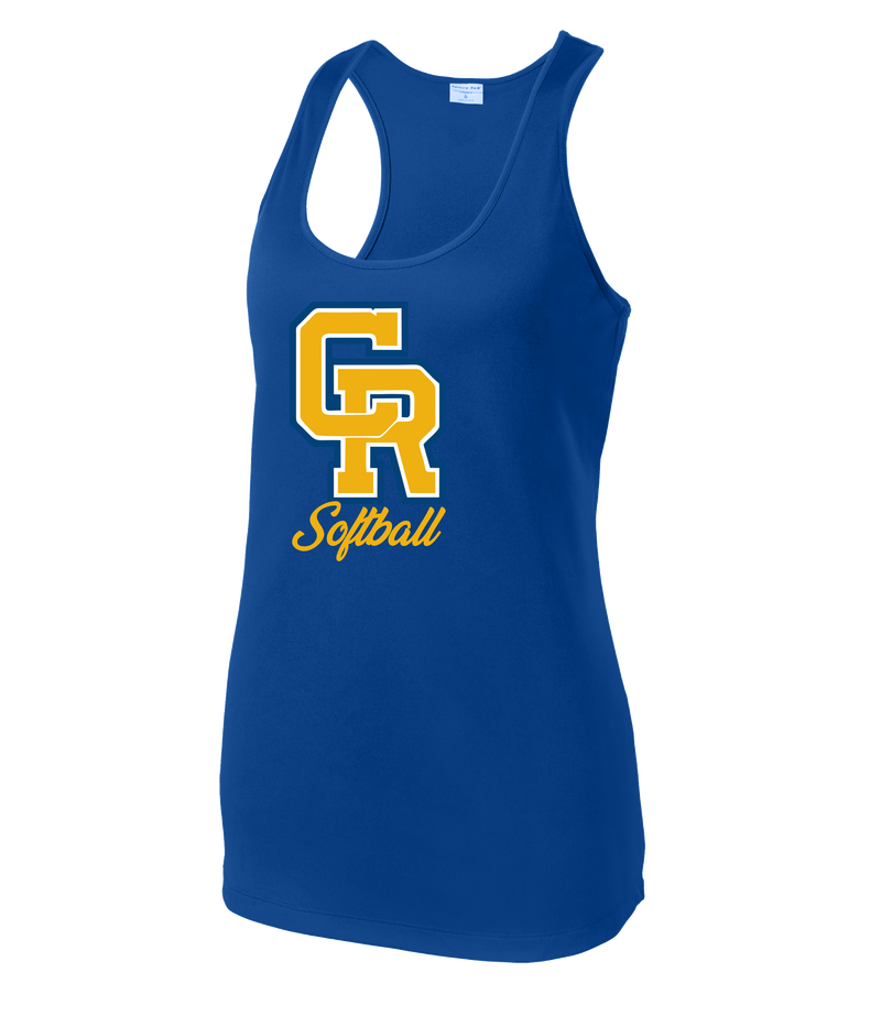 Crystal River High Softball CR Logo Ladies Tank-Top