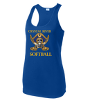 Crystal River High Softball Pirate Logo Ladies Tank-Top