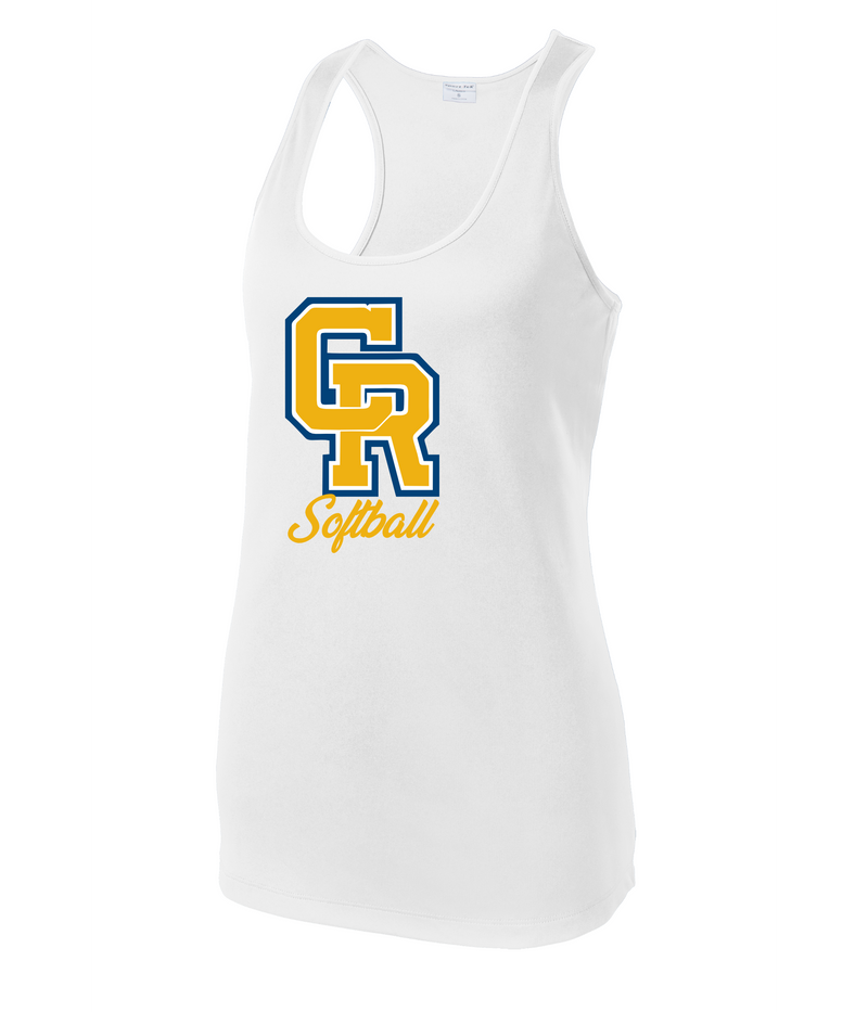 Crystal River High Softball CR Logo Ladies Tank-Top