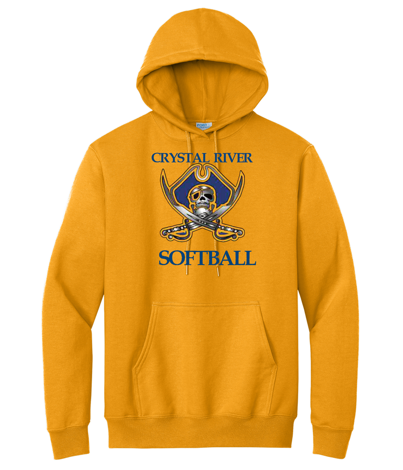 Crystal River High Softball Pirate Logo Hoodie