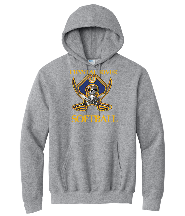 Crystal River High Softball Pirate Logo Hoodie