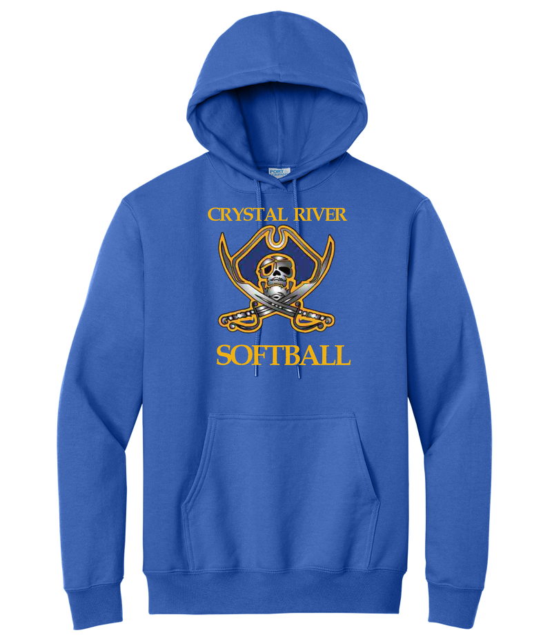 Crystal River High Softball Pirate Logo Hoodie