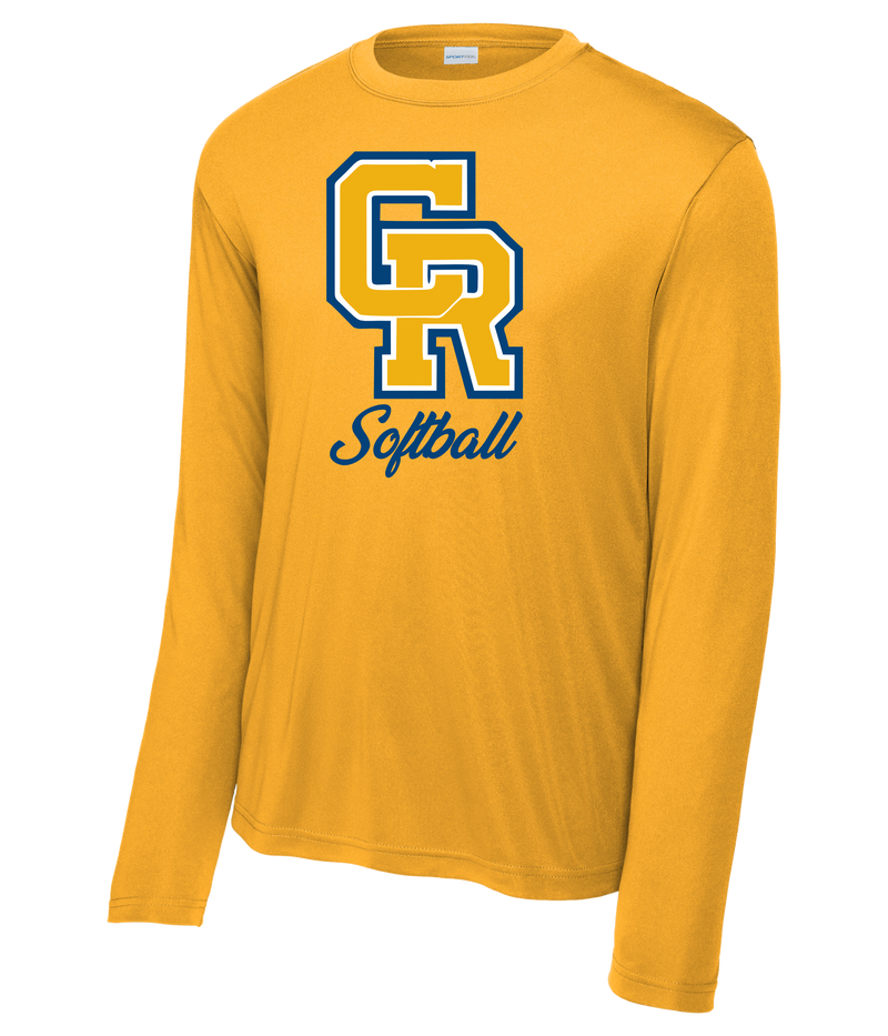 Crystal River High Softball CR Logo Long Sleeve ST350LS