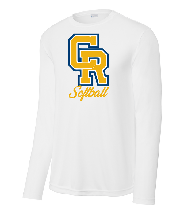 Crystal River High Softball CR Logo Long Sleeve ST350LS