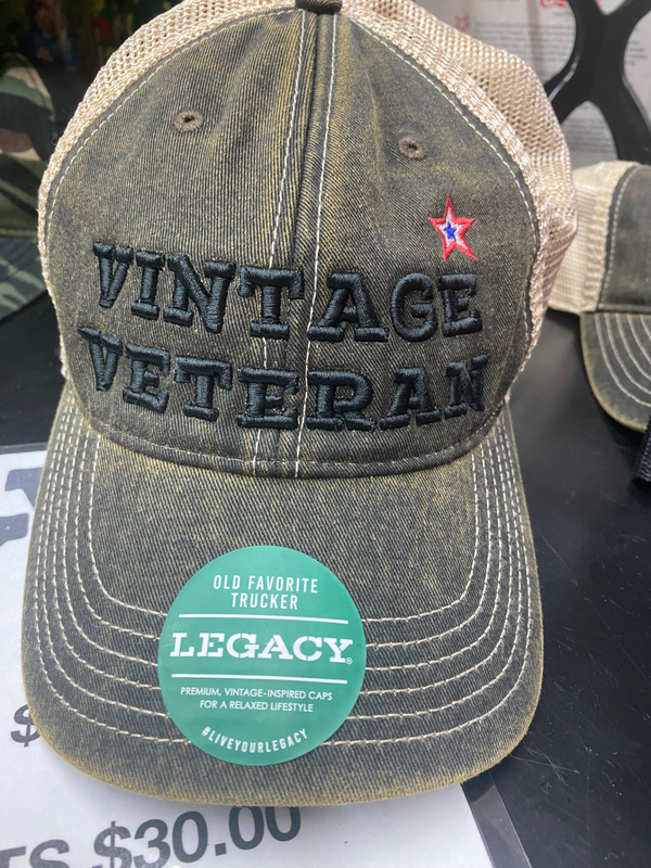 Vintage Veteran Legacy Khaki Embroidered