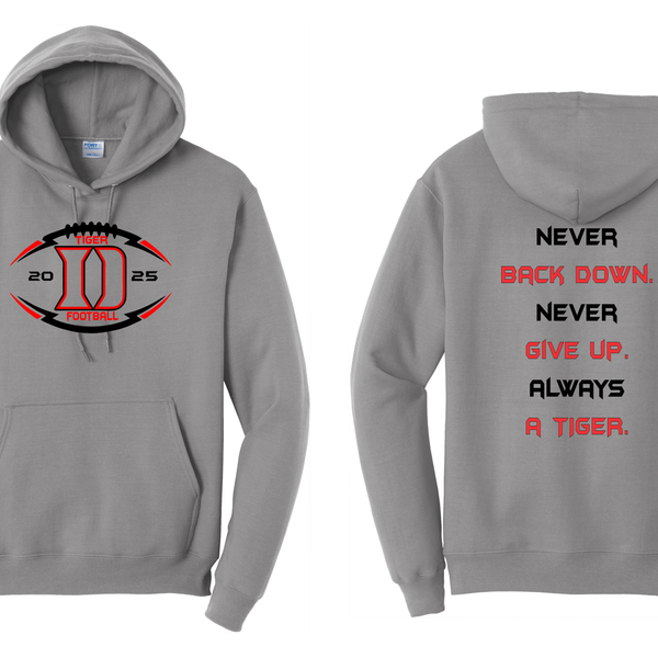POWER WEAR TIGERS PU FOOTBALL パーカー 42 Pop Warner Never Give Up Hoodie PC78H