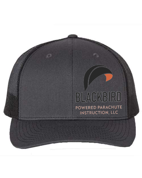 Blackbird Printed Black Snapback Trucker Hat