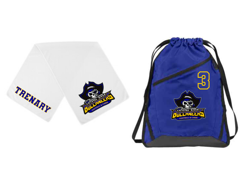 Buccaneers Customizable Bag and Towel Combo